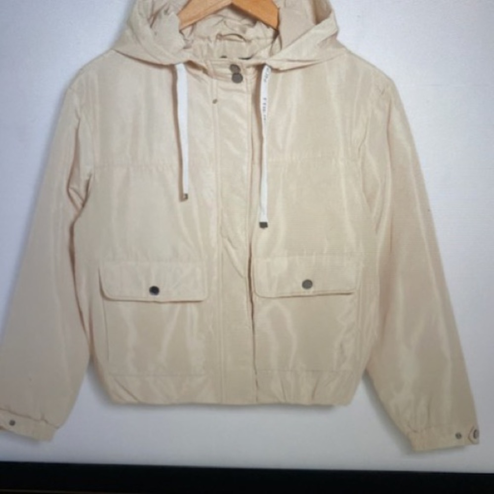 Women’s Flight Jacket, French Connection, Beige/Ivory NEW w/Tags SMALL